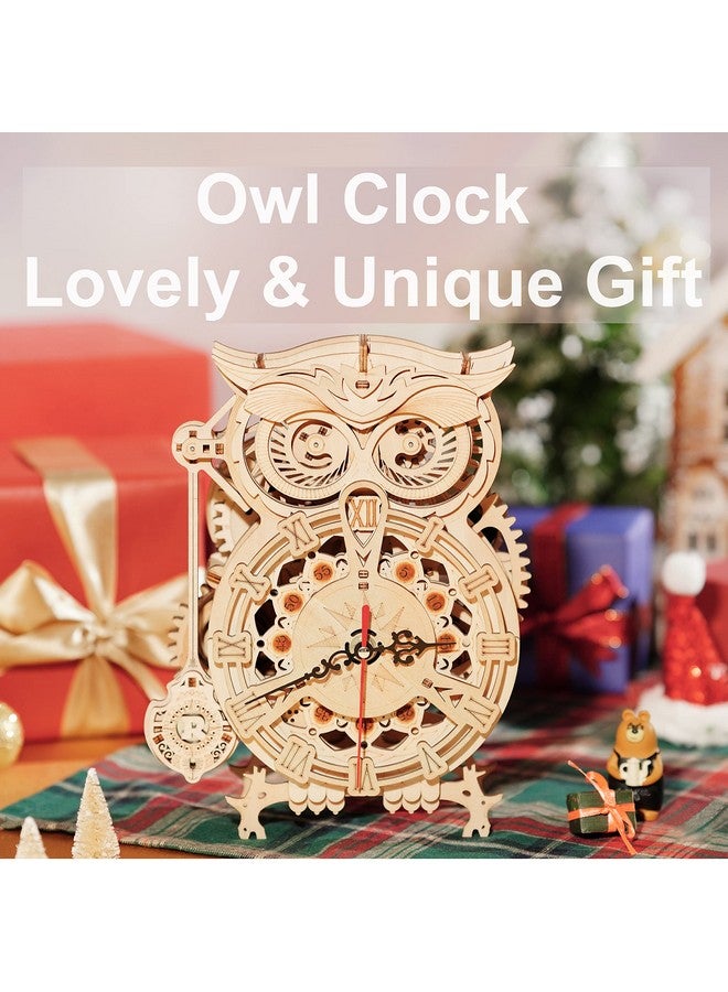 RoWood 3D Puzzles For Adults, Wooden Model Kits For Adults To Build, Birthday Gift For Adults & Teens (161 Pcs)- Owl Clock - Image 3