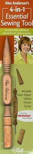 C T PUBLISHING Alex Anderson's 4-in-1 Essential Sewing Tool: Includes Seam Ripper, Stiletto, Presser, and Turner - Image 3