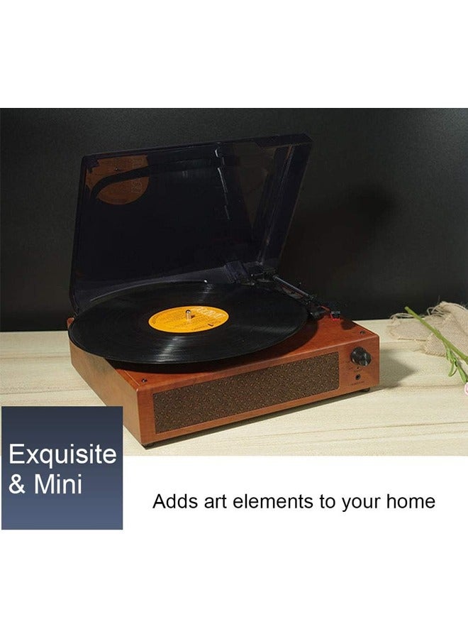 Record Player Portable Gramophone Vinyl Record Player Vintage Classic Turntable Phonograph with Built-in Stereo Speaker Turntable With Speakers Vintage Phonograph Record Player Stereo Sound  - Image 3