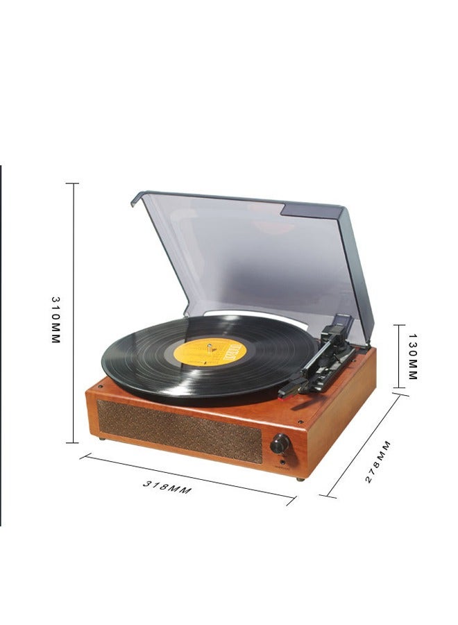 Record Player Portable Gramophone Vinyl Record Player Vintage Classic Turntable Phonograph with Built-in Stereo Speaker Turntable With Speakers Vintage Phonograph Record Player Stereo Sound  - Image 2