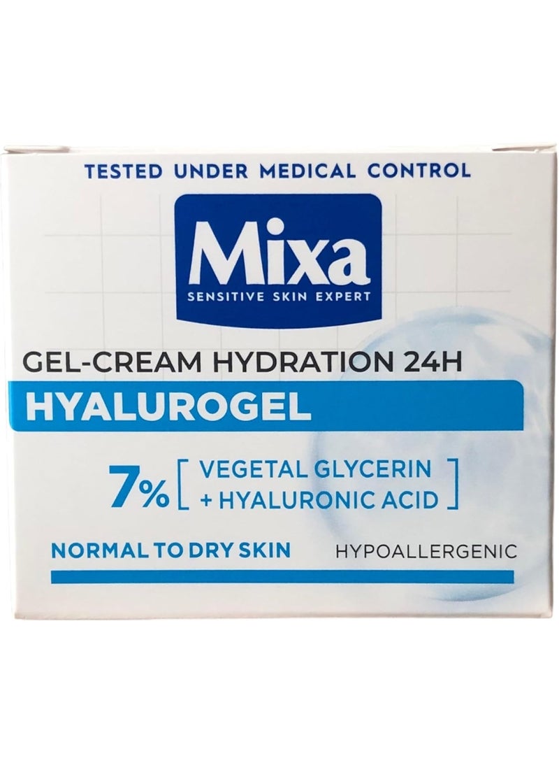 Mixa Hyalurogel Intensive Hydration Cream Gel for Normal Dehydrated Skin 50ml