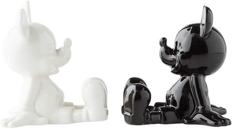 Enesco 6003748 Disney Ceramics Mickey Mouse Sitting Salt and Pepper Shakers, 3.5 Inch, Black and White - Image 4