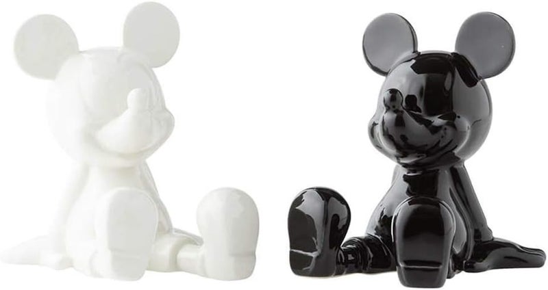 Enesco 6003748 Disney Ceramics Mickey Mouse Sitting Salt and Pepper Shakers, 3.5 Inch, Black and White - Image 1