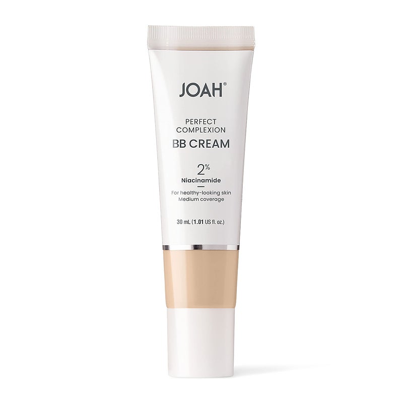 JOAH Beauty Perfecting BB Cream with Hyaluronic Acid and Niaciminade, Korean Makeup with Medium Buildable Coverage, Evens Skin Tone, Lightweight, Semi Matte Finish, Fair with Warm Undertones - Image 2