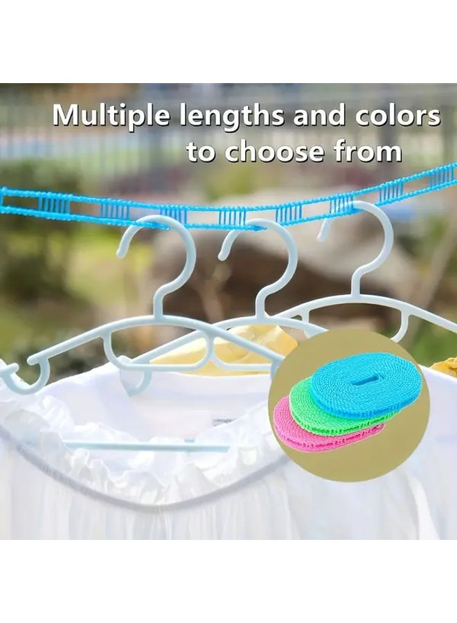Upgraded Thickened Blue Clothesline 118.11 Inch Anti Slip Windproof Laundry Rope For Indoor Outdoor Camping - Image 5