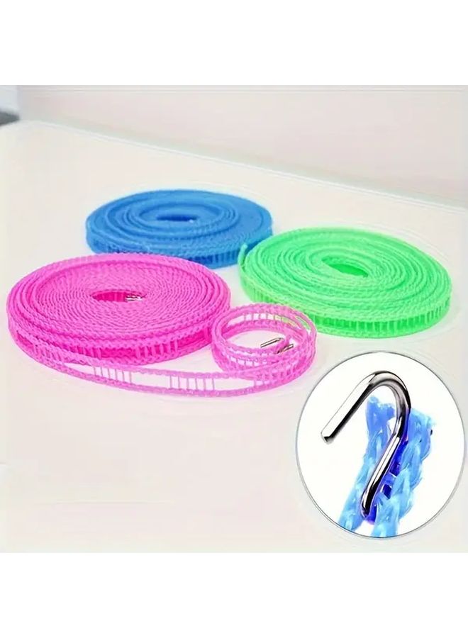 Upgraded Thickened Blue Clothesline 118.11 Inch Anti Slip Windproof Laundry Rope For Indoor Outdoor Camping - Image 2