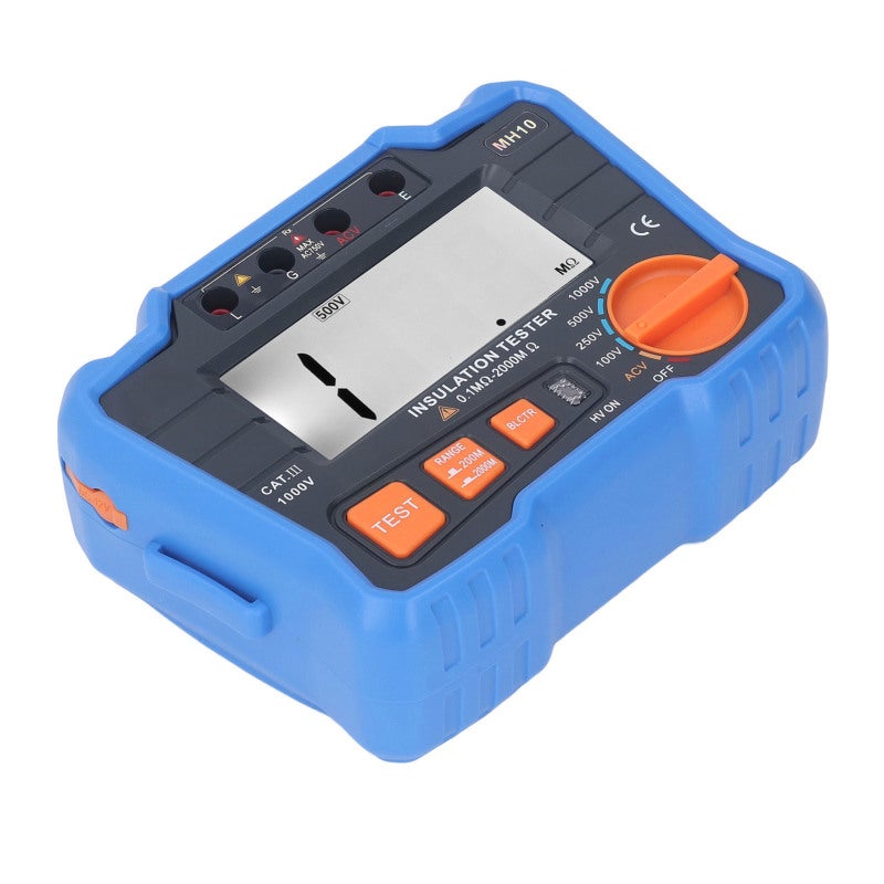 Digital Megohm Meter Insulation Resistance Tester High Accuracy Automatic Discharge - Energy Saving Auto Shutdown High Voltage Electrical Tester with Durable Silicone Cover for Electricians - Image 2