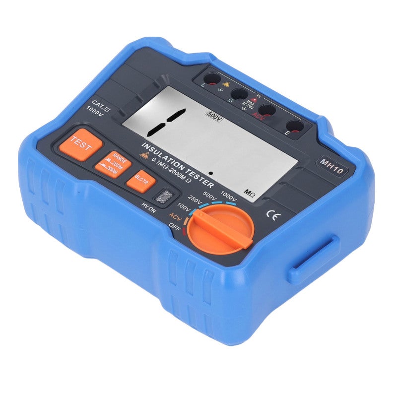 Digital Megohm Meter Insulation Resistance Tester High Accuracy Automatic Discharge - Energy Saving Auto Shutdown High Voltage Electrical Tester with Durable Silicone Cover for Electricians - Image 5
