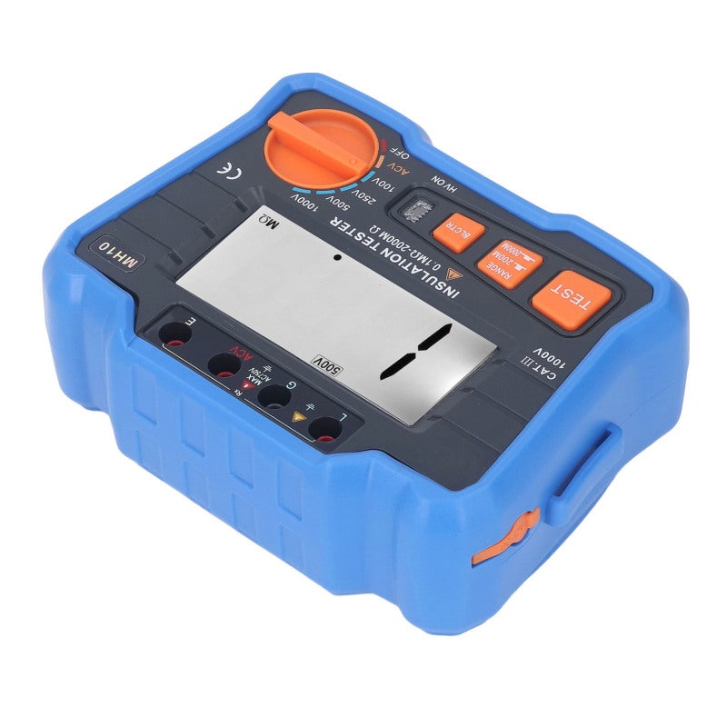 Digital Megohm Meter Insulation Resistance Tester High Accuracy Automatic Discharge - Energy Saving Auto Shutdown High Voltage Electrical Tester with Durable Silicone Cover for Electricians - Image 3