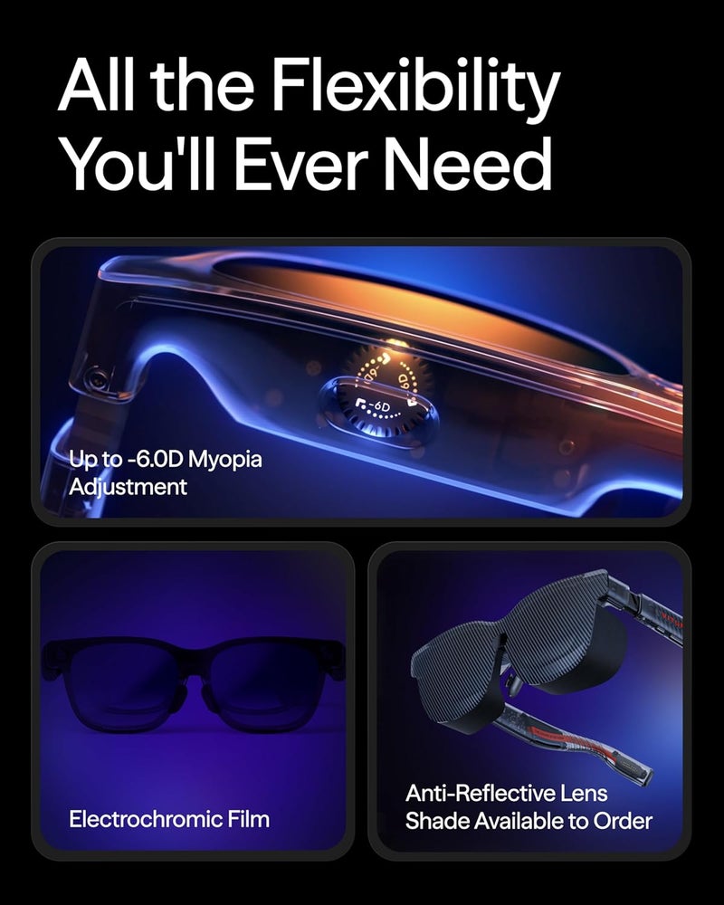 Luma AR/XR Glasses — 146” 1200p Ultra Sharp Display, 50° FOV, 3Dof,Electrochromic Film, Dimming Adjustments, Smart Glass for iPhone17/16/15, Android, Mac, PC, Steam Deck, PS5, Switch, Switch 2 - Image 4
