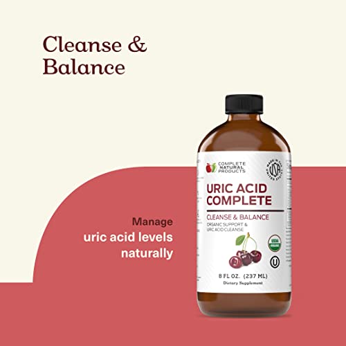  Complete Natural Products Complete Natural Products Uric Acid Complete - 8oz Liquid Supplement to Support Uric Acid Cleanse, Kidney Health & Circulation with Apple Cider Vinegar, Tart Cherry, & Beet Root. - Image 3