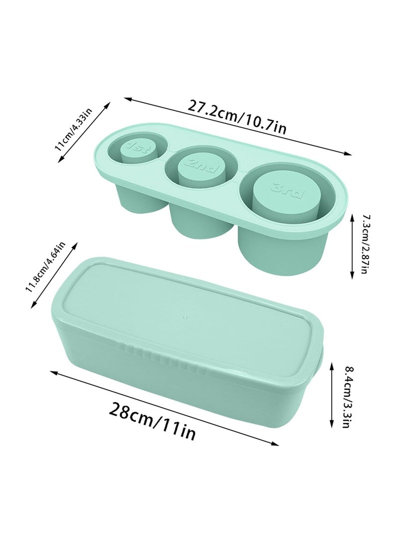 SYOSI - Ice Cube Tray Molds for Cups, Silicone Ice Cube Maker With Lid, for Making 3 Hollow Cylinder Ice Cube Molds, for 30-40 Oz Cups for Chilling Cocktails, Whiskey, Drinks, Coffee - Image 1
