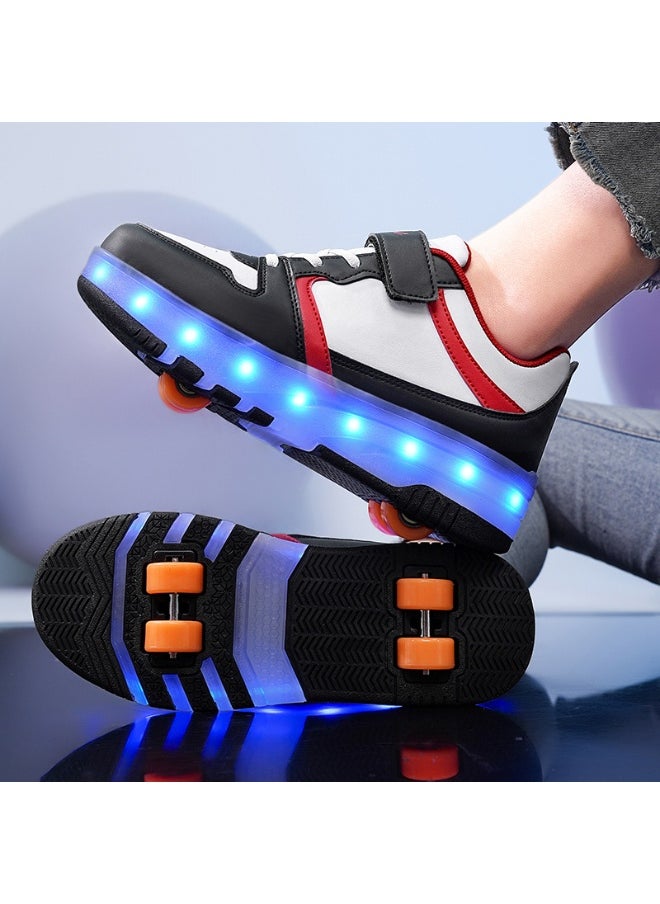 NIBEMINENT Kids Roller Skates Shoes 4 Wheels Roller Shoes Boys Girls Wheel Shoes Roller Sneakers Shoes for Beginner More Balanced  - Image 5