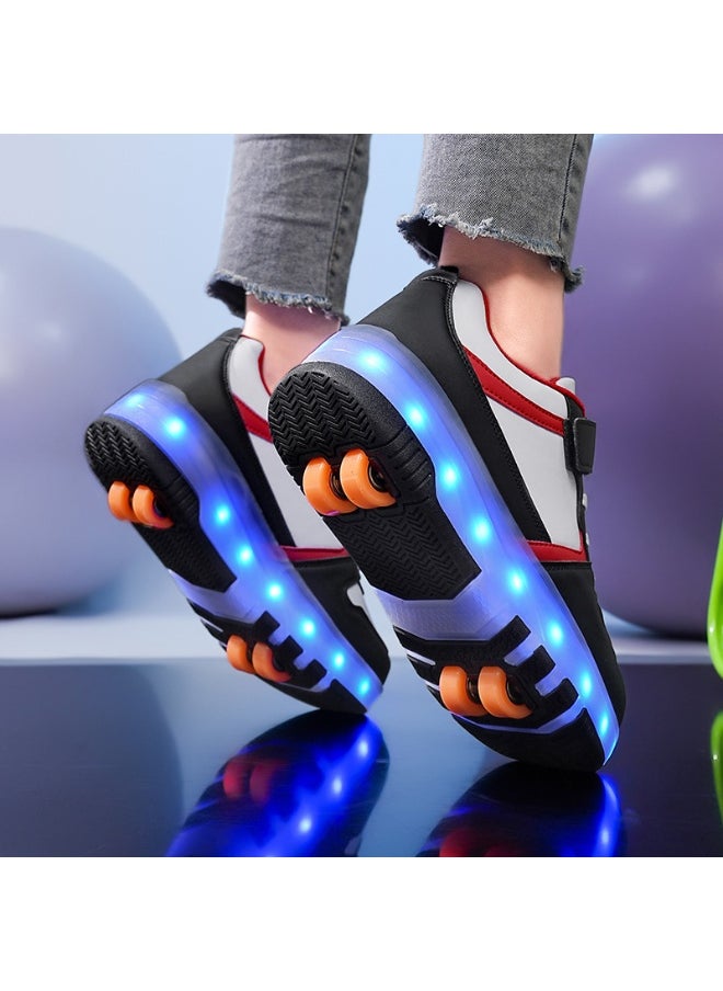 NIBEMINENT Kids Roller Skates Shoes 4 Wheels Roller Shoes Boys Girls Wheel Shoes Roller Sneakers Shoes for Beginner More Balanced  - Image 4