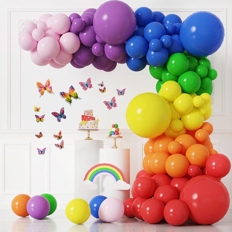 SAOROPEB 3D Butterfly Wall Decor  24 Pcs Double Layer Butterfly Decorations for Party Decorations Locker Decor Refrigerator Decal  Reusable (Multicolor) - Image 3