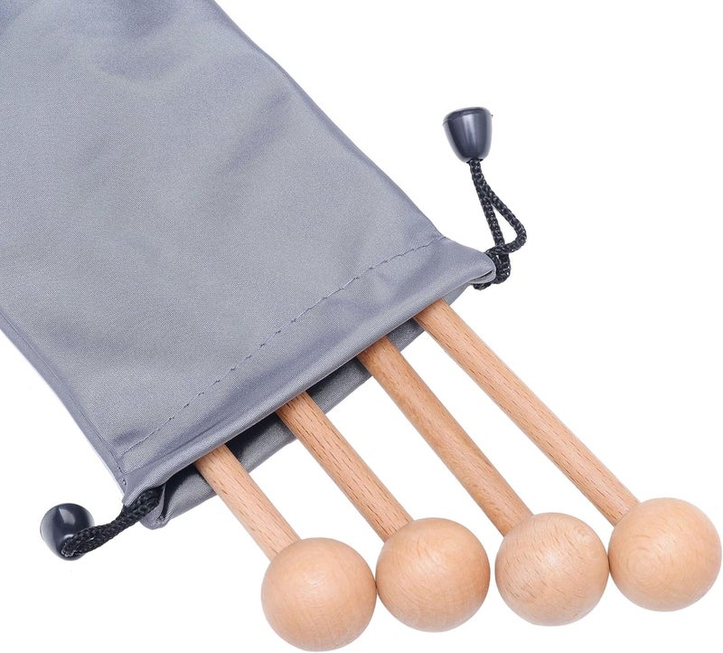 Mihey 2 Pair Wood Mallets Percussion Sticks for Glockenspiel, Xylophone, Chime, Woodblock, and Bells, 8 Inch Long with a Carry Bag - Image 3