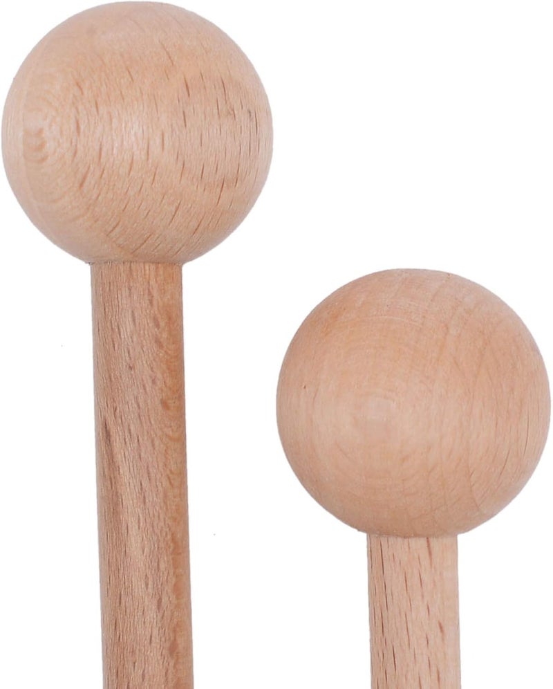 Mihey 2 Pair Wood Mallets Percussion Sticks for Glockenspiel, Xylophone, Chime, Woodblock, and Bells, 8 Inch Long with a Carry Bag - Image 5