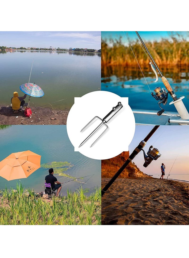 Heavy Duty Metal Umbrella Stand Anchor, Outdoor Parasol Base with 3 Spikes, Ideal for Beach, Grass, and Sand, Secure Your Umbrella with Steel Strength - Image 5