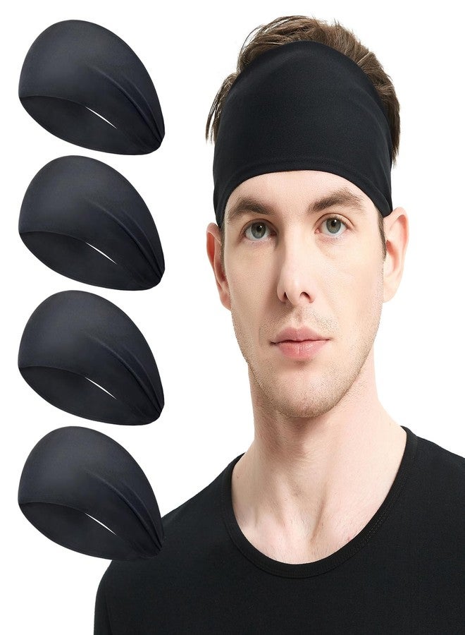 MARKEEP Running Headbands for Men（4 or 6 Pack, Mens Stretchy Headband for Football,Cycling,Basketball,Yoga,Fitness Workout Unisex Quick-Dry Sweatband - Image 1