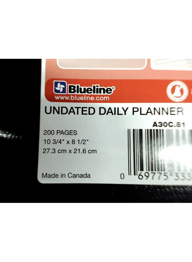 Blueline Notepro Undated Daily Planner, Black, 200 Pages, 28 x 21.6 cm (A30C.81) - Image 5