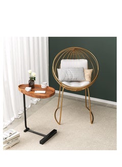 Y&D Small Side Table,23inch C Shaped End Table for Sofa and Bed, TV Tray Table with Metal Frame for Couch, Living Room, Bedroom  - Image 2