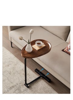Y&D Small Side Table,23inch C Shaped End Table for Sofa and Bed, TV Tray Table with Metal Frame for Couch, Living Room, Bedroom  - Image 4