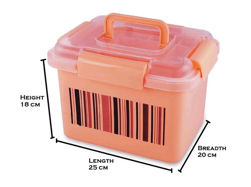 aaKaR Big Storage Medical First Aid Box Multi Purpose Box Multi Utility Storage Medicine Dispenser with Handle Beige Rectangular plastic - Image 2