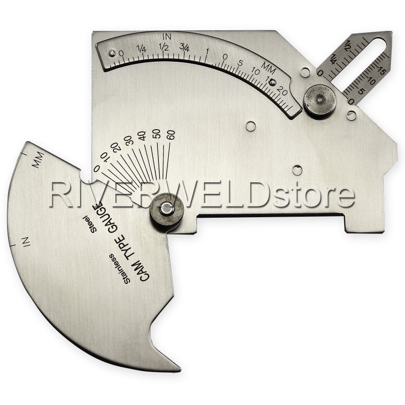 RIVERWELD Bridge Cam Gage Test Ulnar Welding Inspection Gauge Checks Depth of Undercut and Pitting Fillet Weld Throat Size and Length Angle of Preparation Misalignment - Image 2