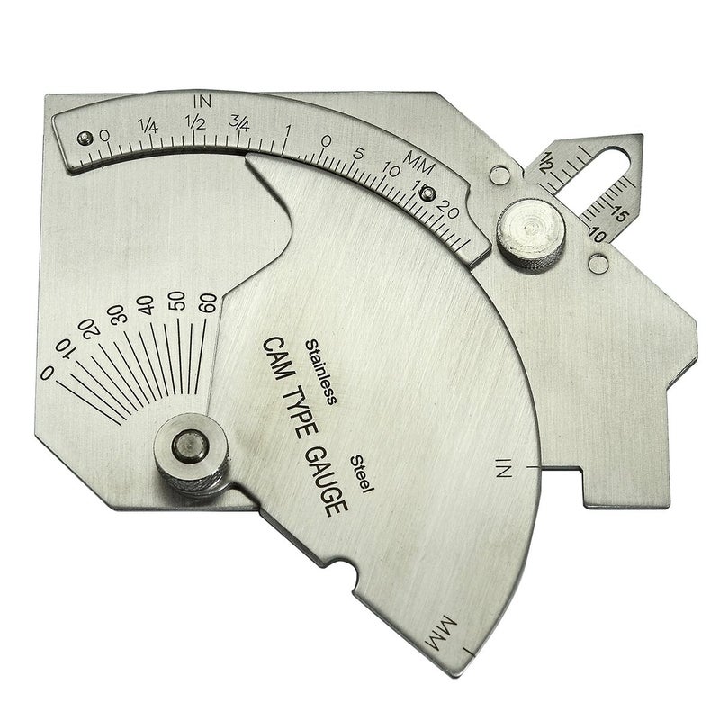 RIVERWELD Bridge Cam Gage Test Ulnar Welding Inspection Gauge Checks Depth of Undercut and Pitting Fillet Weld Throat Size and Length Angle of Preparation Misalignment - Image 1