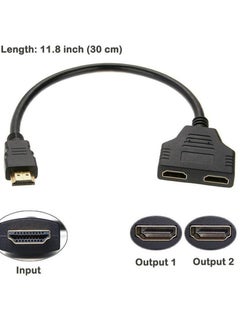 HDMI Splitter Cable Male 1080P to Dual Female 1 2 Way Adapter for HDTV HD, LED, LCD, TV, Support Two TVs at The Same Time - pzsku/Z971F2A397D128D1AC62CZ/45/_/1679805734/f851d0a4-ed27-4bf3-9a5e-7834080e465d