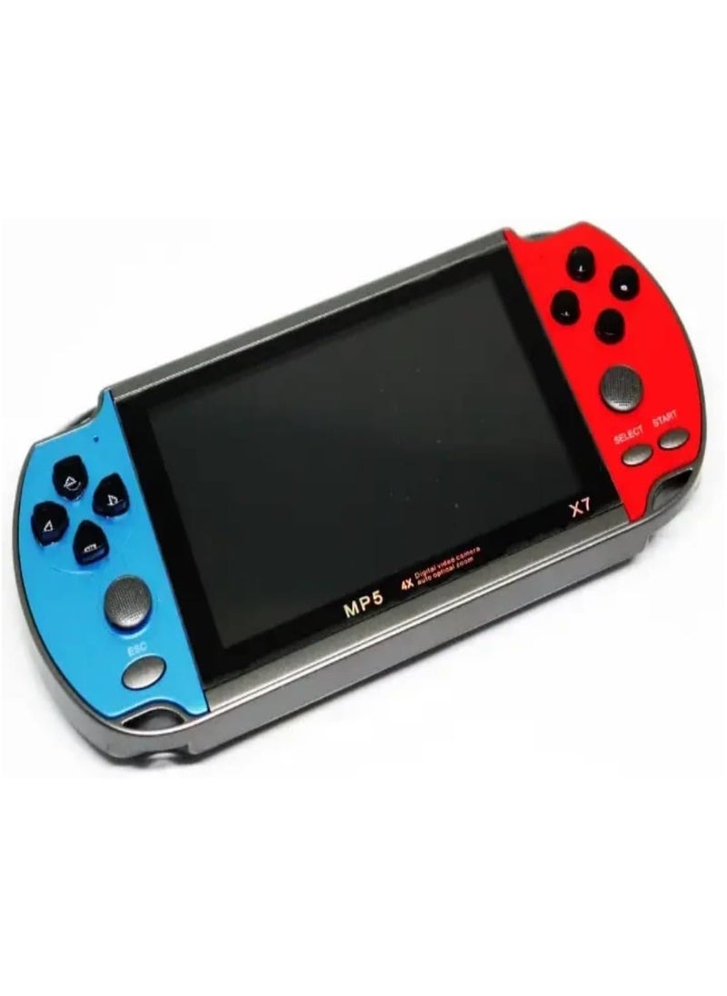 X7 4.3 Inch Handheld Game Console, MP5 Player with 3000+ Games, 8GB Memory, Built-in 1000 Games, Double Rocker, TV Output, Portable Video Game System, Supports TF Card, Music, Video, E-Book, Camera