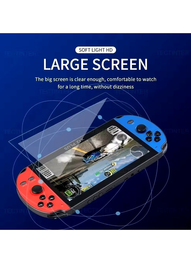 X7 4.3 Inch Handheld Game Console, MP5 Player with 3000+ Games, 8GB Memory, Built-in 1000 Games, Double Rocker, TV Output, Portable Video Game System, Supports TF Card, Music, Video, E-Book, Camera