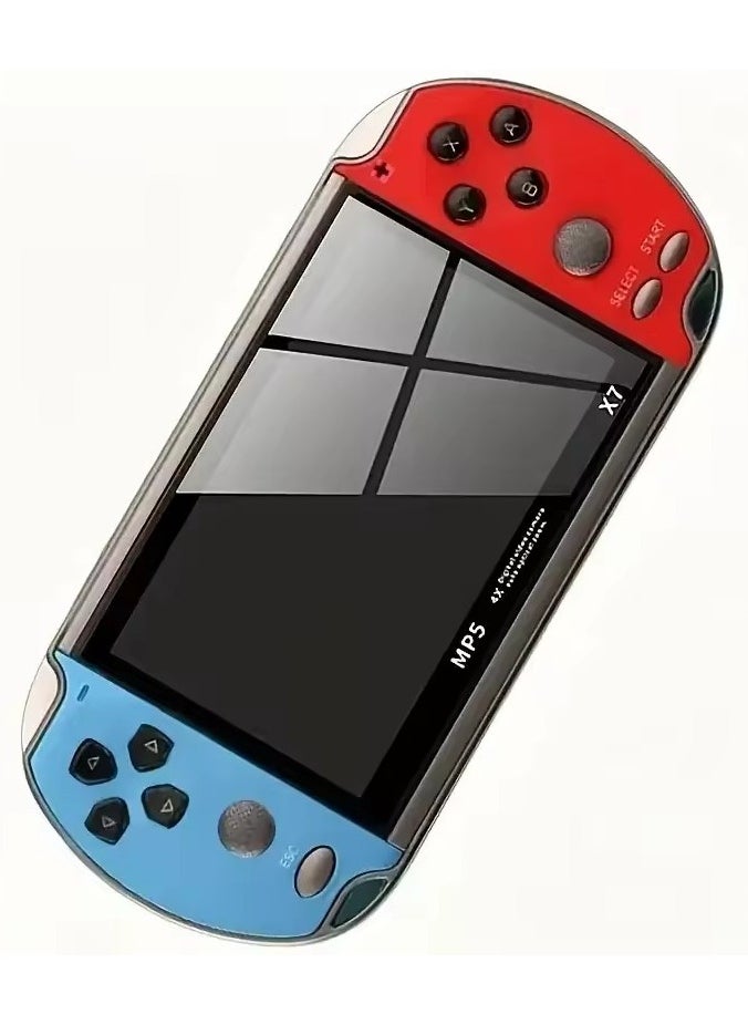 X7 4.3 Inch Handheld Game Console, MP5 Player with 3000+ Games, 8GB Memory, Built-in 1000 Games, Double Rocker, TV Output, Portable Video Game System, Supports TF Card, Music, Video, E-Book, Camera