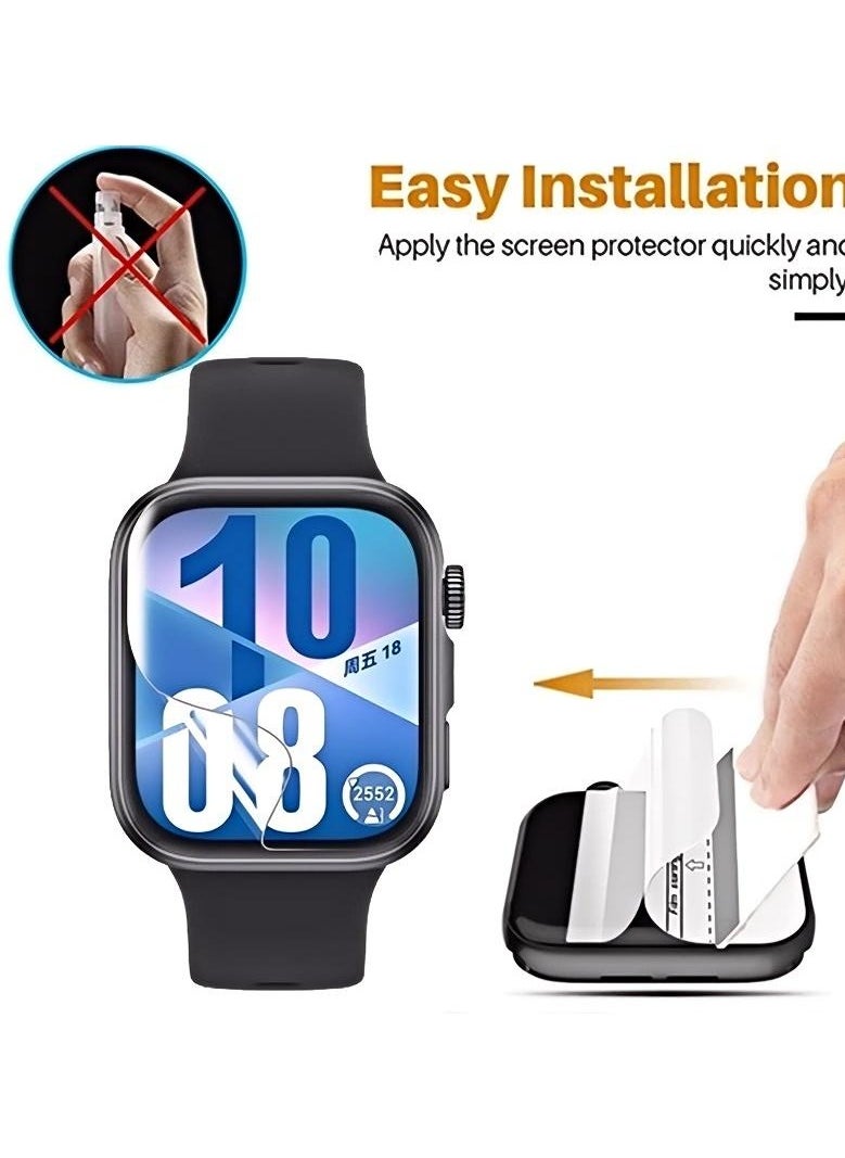 Youque 3PCS Screen Protector for HUAWEI Watch Fit 4 Smartwatch, Hydrogel Film TPU [Clear HD] [Anti-Oil] [Anti-Bubble] Soft Protective Film (Not Tempered Glass)  - Image 3