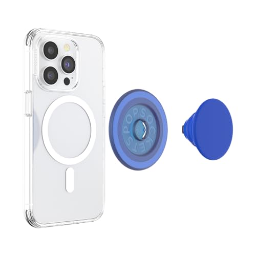 POPSOCKETS قبضة هاتف PopSockets لمغناطيس MagSafe مع حامل، حامل مغناطيسي، قمة قابلة للتبديل، تثبيت آمن لحالات iPhone MagSafe، قبضة الهاتف والتابلت - كوبالت - Image 4