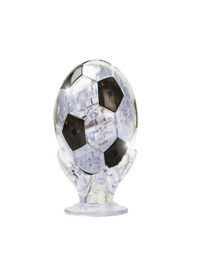 Coolplay Coolplay 3D Crystal Puzzle for Children, Soccer Puzzle Ball Light-up for Adult Black and Transparent - 77 Pieces 