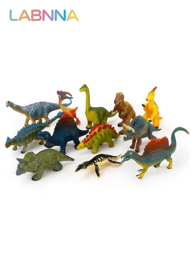 LABNNA 12PCS Realistic Dinosaur Figures with 12 Cards, Early Educational Toy for Kids, Fun Animal Model Toys, Parent-child Interactive Toy, Easy to Organize and Carry, Ideal Gift for Kids Aged 3+ - Image 3