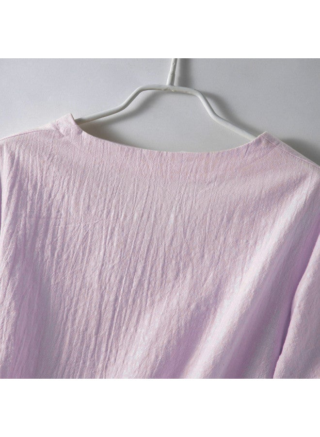 XINYANG 2025 Summer Pure Cotton Short Sleeve T-shirt 100% Cotton Women's V-neck Top Plus Size Slimming Ladies Wear Mom Outfit - Image 5