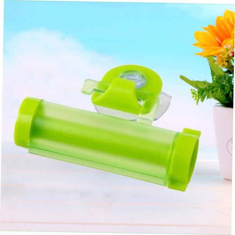 White Ergonomic Toothpaste Squeezer Roller With Suction Cups Bathroom Dispenser - Image 4