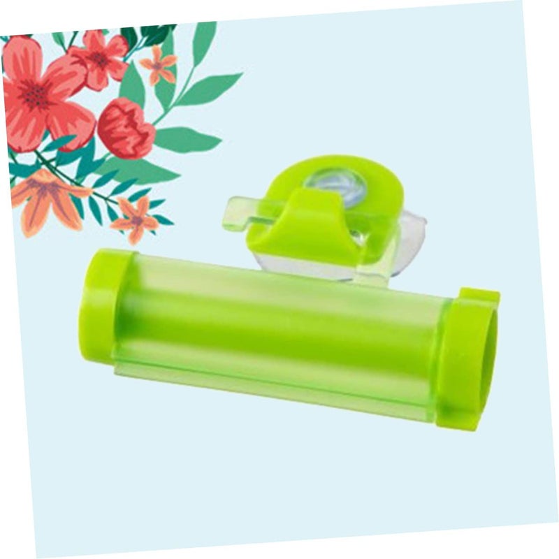 White Ergonomic Toothpaste Squeezer Roller With Suction Cups Bathroom Dispenser - Image 3