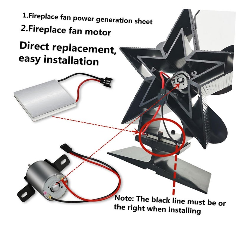 Fireplace Blower Fan Motor Replacement Kit Compact Lightweight Design For Easy Installation - Image 4