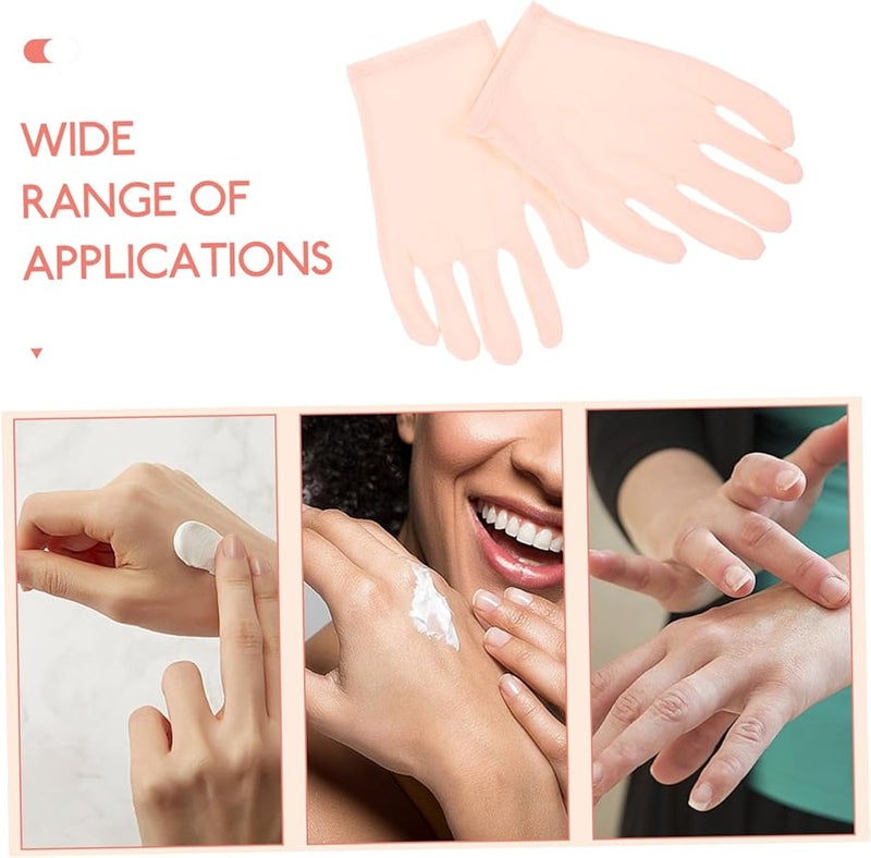 قفازات سبا مرطبة طوال الليل للبشرة الجافة الخشنة، عناية يدوية ناعمة تسمح بالتنفس - Image 3