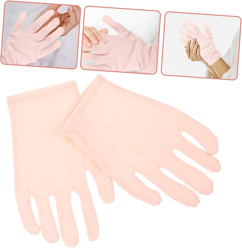 قفازات سبا مرطبة طوال الليل للبشرة الجافة الخشنة، عناية يدوية ناعمة تسمح بالتنفس - Image 4