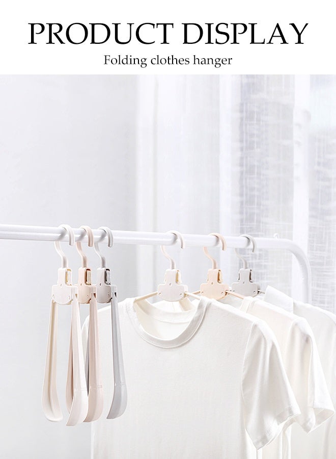 DUNISO 6PCS Folding Clothes Hangers Lightweight Non Slip Plastic Travel Clothes Hanger Multifunction Portable Space Saving Clothes Drying Rack Hangers for Family Business Trip Hotel School Camping Travel - Image 5