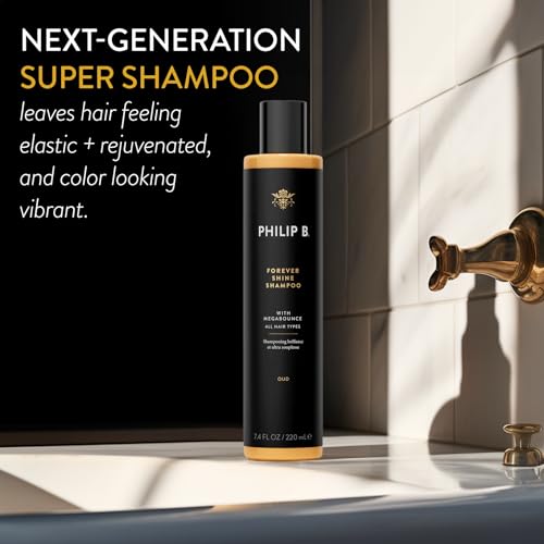 PHILIP B Forever Shine Shampoo 74 fl oz 220 ml Volumizing Cleanser With Notes of Pure Oud Leaves Hair Smooth Glossy Reduces Frizz For All Hair Types - Image 5