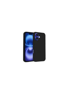 (for Apple iPhone 16 Plus) Case Premium PU Leather Back Cover with Stand Function Shockproof and Anti Scratch Finger Grip Case Cover / Black