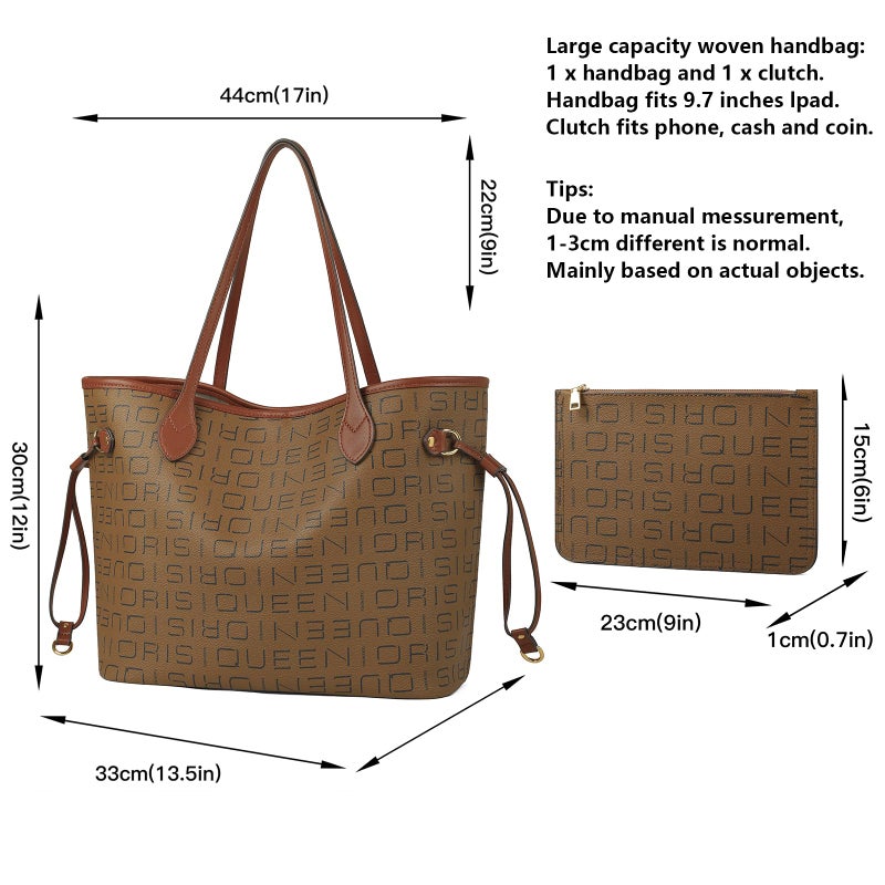 Queenoris Designer Tote Bag for Women, Top Handle Purses Satchel Fashion Satchel Large Capacity Classic Shoulder Bags - Image 3