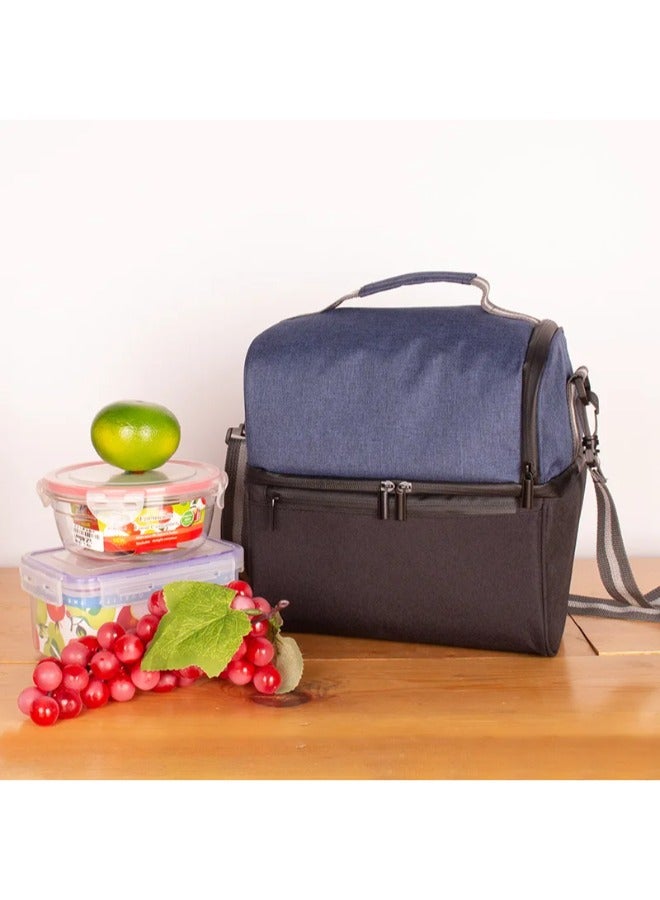 RANK Canvas Bag For Keeping and Transporting Coffee Tools (grey/blue) - Image 2