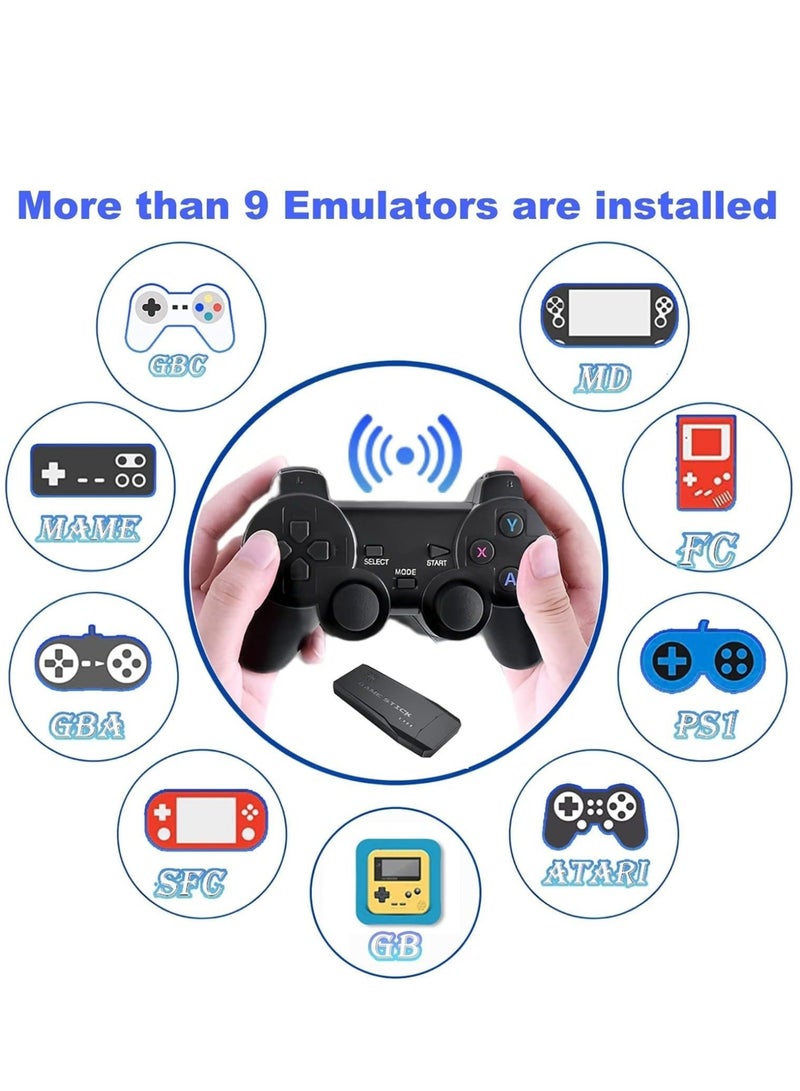 Retro Gaming Console, Nostalgia Stick Game, Wireless Retro Play Game Stick, Plug and Play Video Game Stick Built-in 20000+Games, with Dual 2.4G Wireless Controllers - Image 2