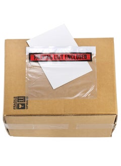Excefore 100 Pcs Packing List Envelopes, 150mm x 220mm Clear Adhesive Invoice Packing Slip Envelope Pouches Shipping Label Sleeves Top Loading Packing List Enclosed Bags for Mailing  - Image 3